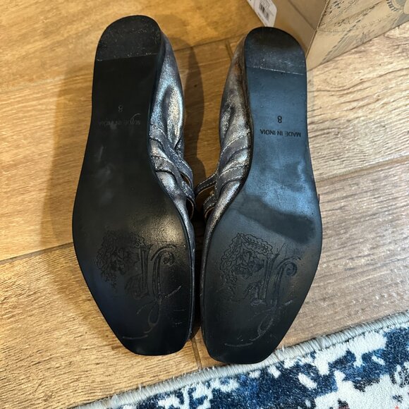 Free People Gemini Ballet Flat – Silver – Size 8 - Picture 3 of 6